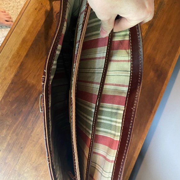 Floto Brown Italian Leather Briefcase - Picture 5 of 7